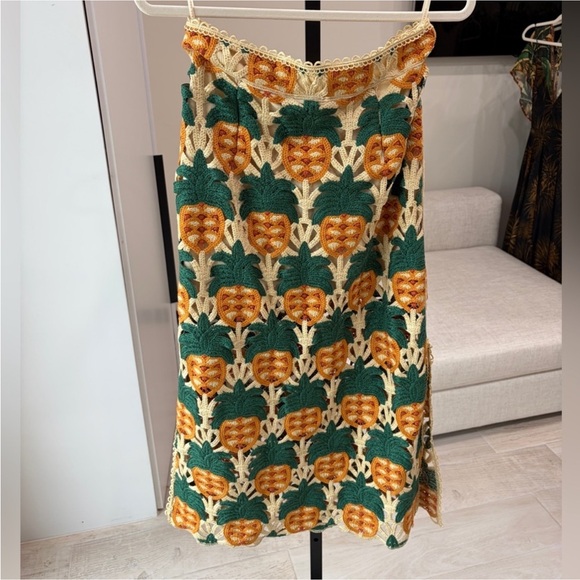 Farm Rio: Sand Pineapple Crochet Skirt - Picture 2 of 10